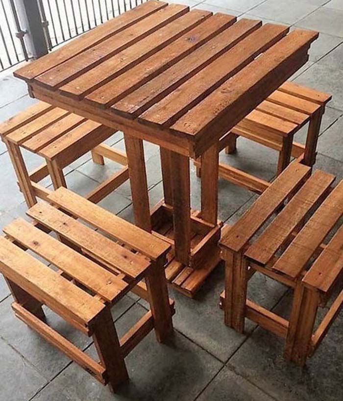 Đóng bàn ghế pallet quán cà phê rẻ đẹp